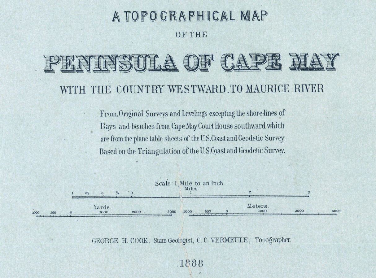 1888 Map of Cape May New Jersey