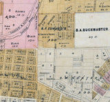 1873 Map of Alton Madison County Illinois