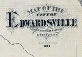 1873 Map of Edwardsville Madison County Illinois