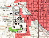 1961 Map of Moscow Idaho