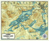 1902 Map of Lower Saranac Lake New York