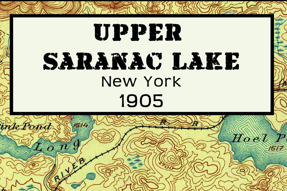 1905 Map of Upper Saranac Lake New York