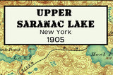 1905 Map of Upper Saranac Lake New York