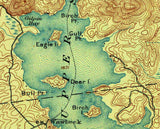 1905 Map of Upper Saranac Lake New York