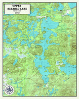 2001 Map of Upper Saranac Lake New York