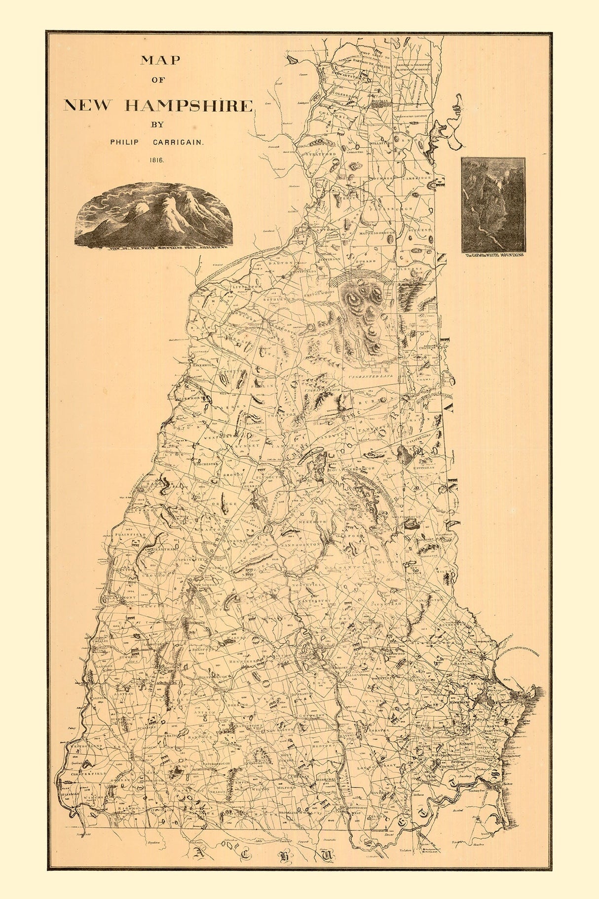 1816 Map of New Hampshire