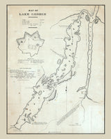 1850 Map of Lake George New York