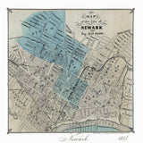 1853 Map of Newark New Jersey
