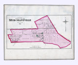 1877 Map of Merchantville Camden County New Jersey
