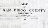 1914 Map of San Diego County California