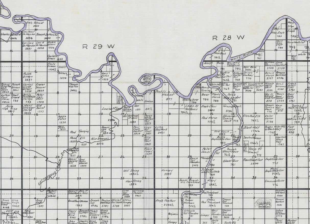 1915 Map of Mellette County South Dakota