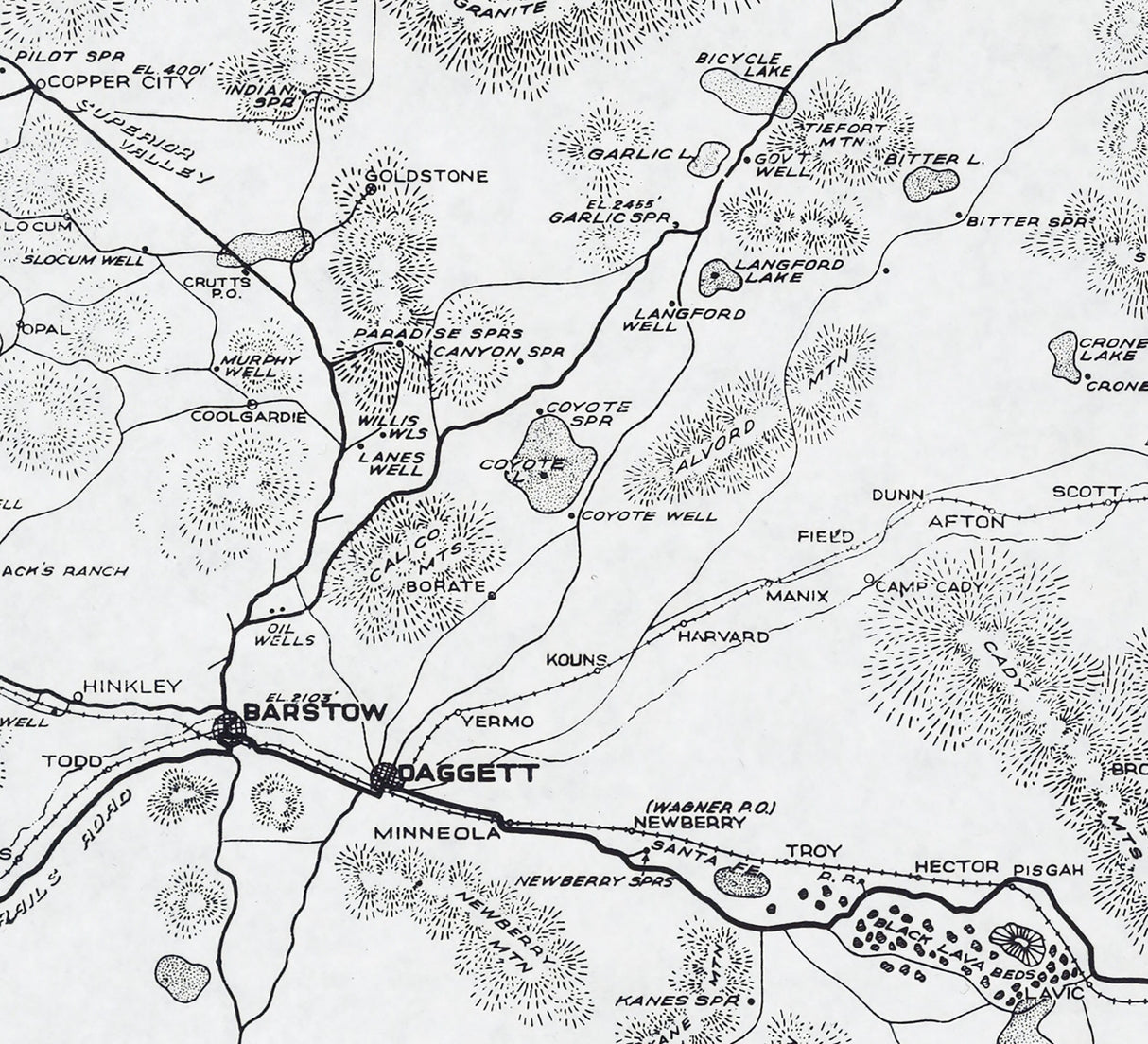 1915 Map of San Bernardino County California