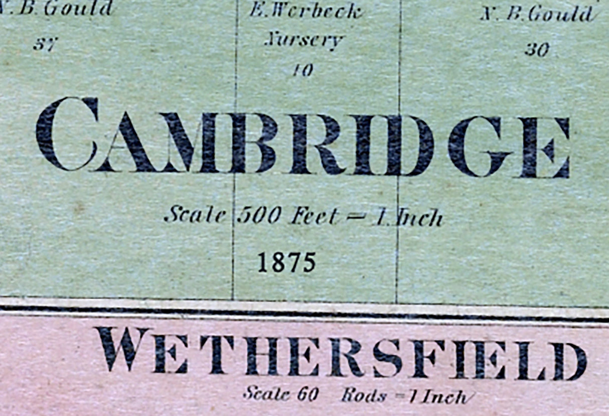 1875 Map of Cambridge Henry County Illinois