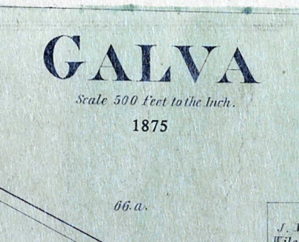 1875 Map of Galva Henry County Illinois