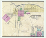 1875 Map of Lawrenceville Lawrence County Illinois