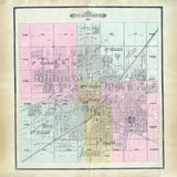1891 Map of Galesburg Knox County Illinois