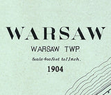 1904 Map of Warsaw Hancock County Illinois