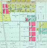 1904 Map of Warsaw Hancock County Illinois