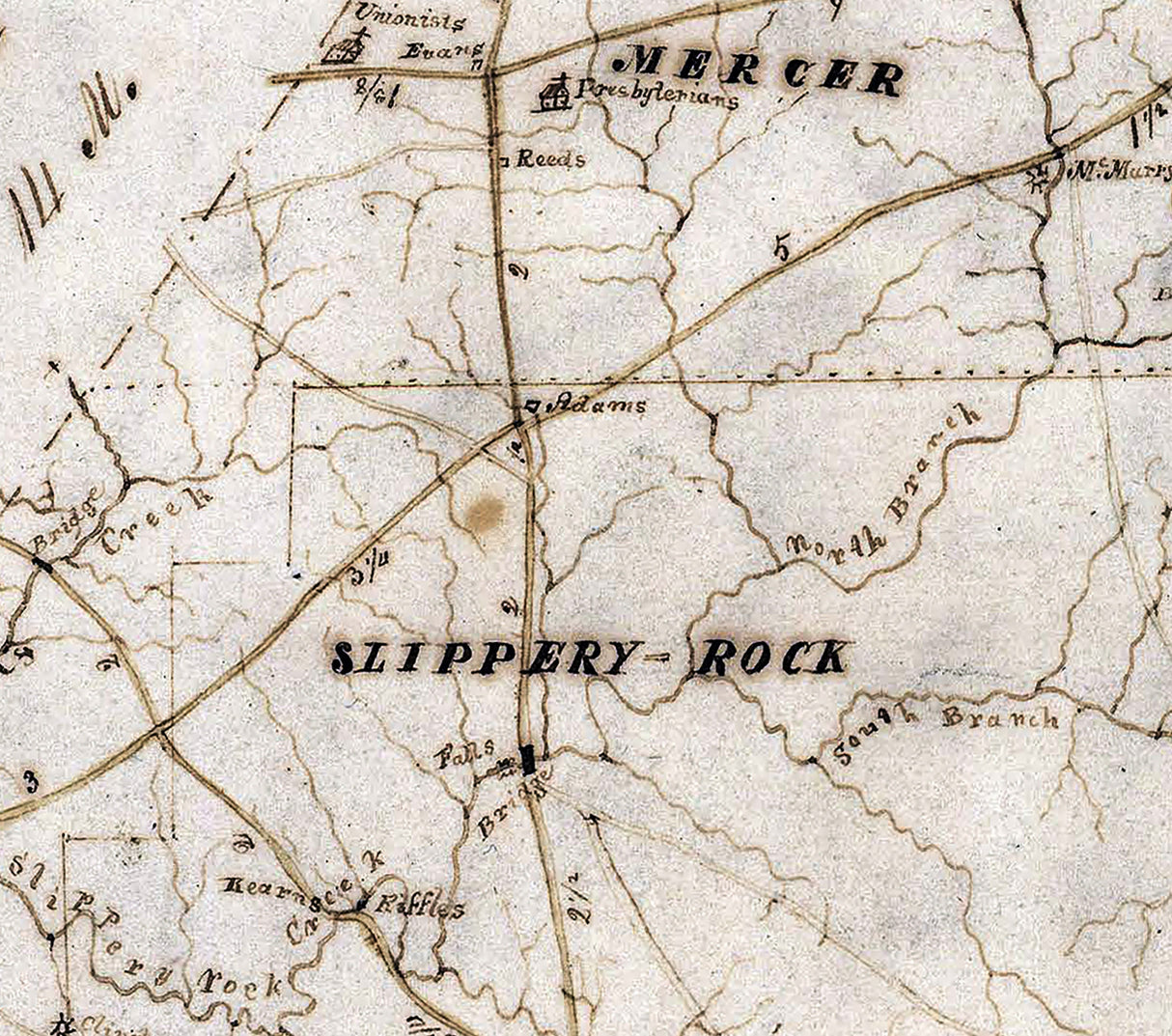 1817 Map of Butler County Pennsylvania