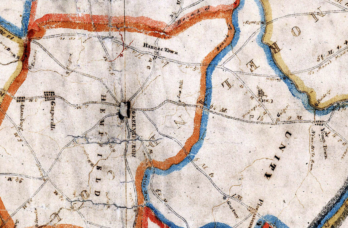 1817 Map of Westmoreland County Pennsylvania