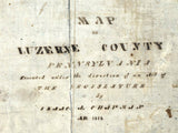 1816 Map of Luzerne County Pennsylvania