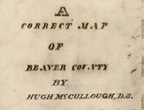 1817 Map of Beaver County Pennsylvania