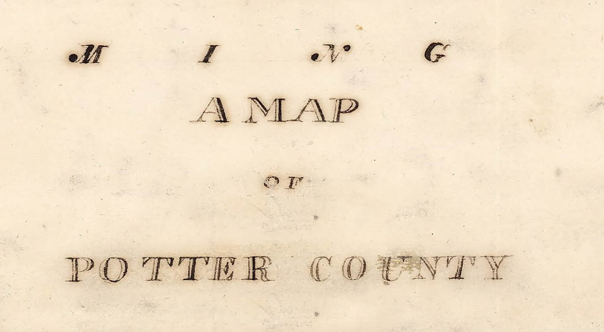 1817 Map of Potter County Pennsylvania