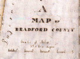 1816 Map of Bradford County Pennsylvania