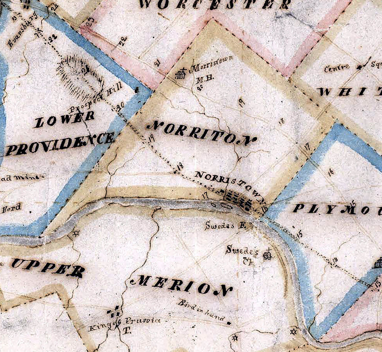 1817 Map of Montgomery County Pennsylvania