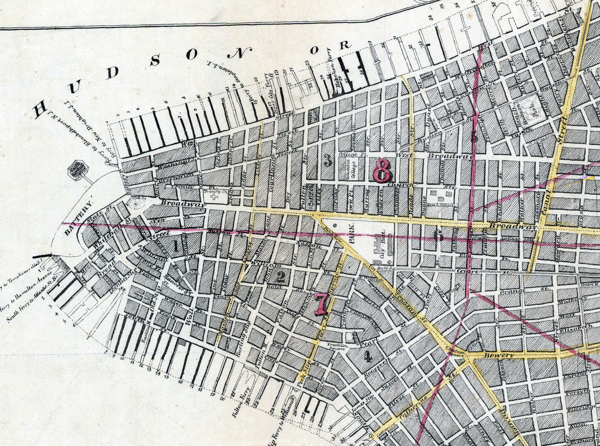 1852 Map of New York City