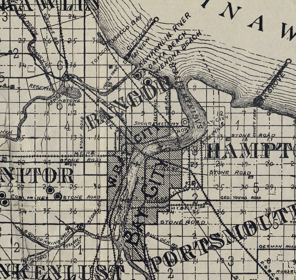 1899 Map of Bay County Michigan