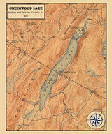 1910 Map of Greenwood Lake New Jersey