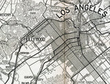 1914 Map of Los Angeles to the Beaches California