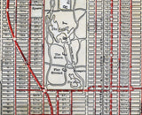 1917 Map of Manhattan and the Bronx New York