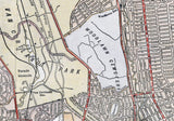1917 Map of Manhattan and the Bronx New York