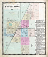 1874 Map of Chenoa McLean County Illinois