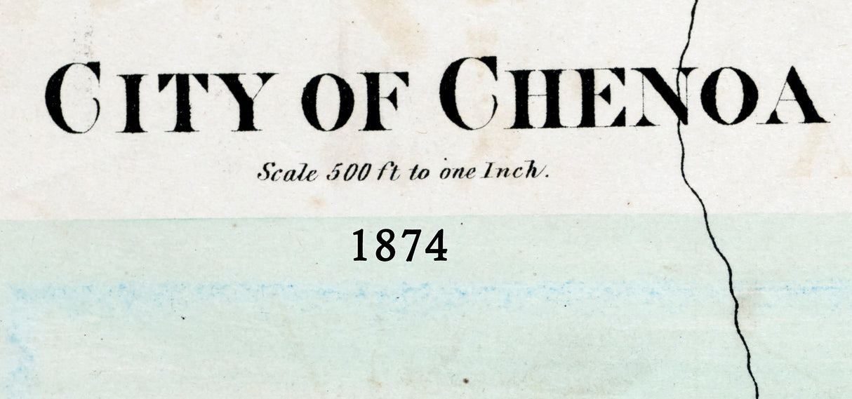 1874 Map of Chenoa McLean County Illinois