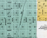 1874 Map of Mason City Mason County Illinois