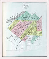 1891 Map of Bath Mason County Illinois
