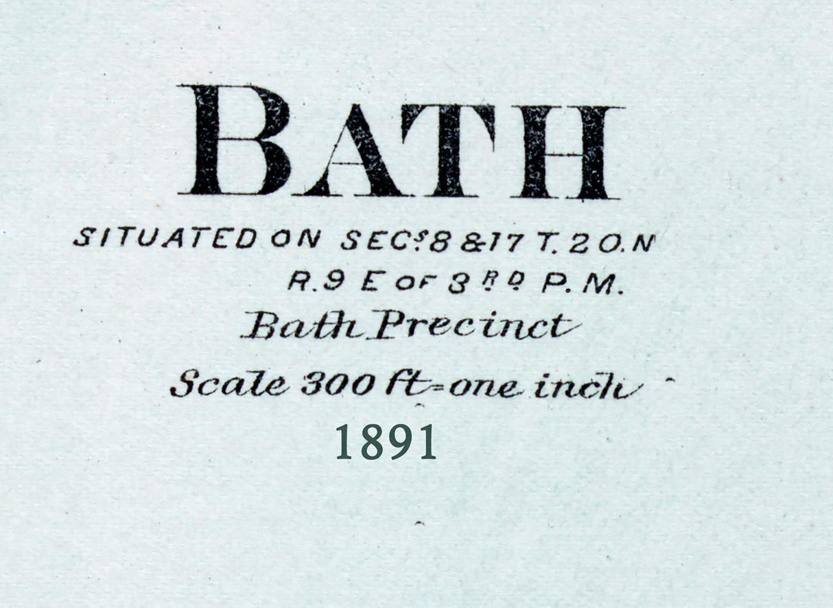 1891 Map of Bath Mason County Illinois