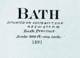 1891 Map of Bath Mason County Illinois