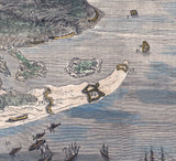 1863 Panoramic Map of Charleston South Carolina