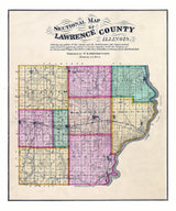 1875 Map of Lawrence County Illinois