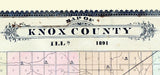 1891 Map of Knox County Illinois