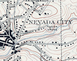 1891 Map of Nevada City Nevada County California