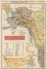 1897 Map of Alaska and North West Territory Gold Fields