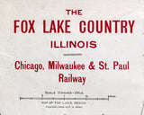 1916 Map of The Fox Lake Country Illinois