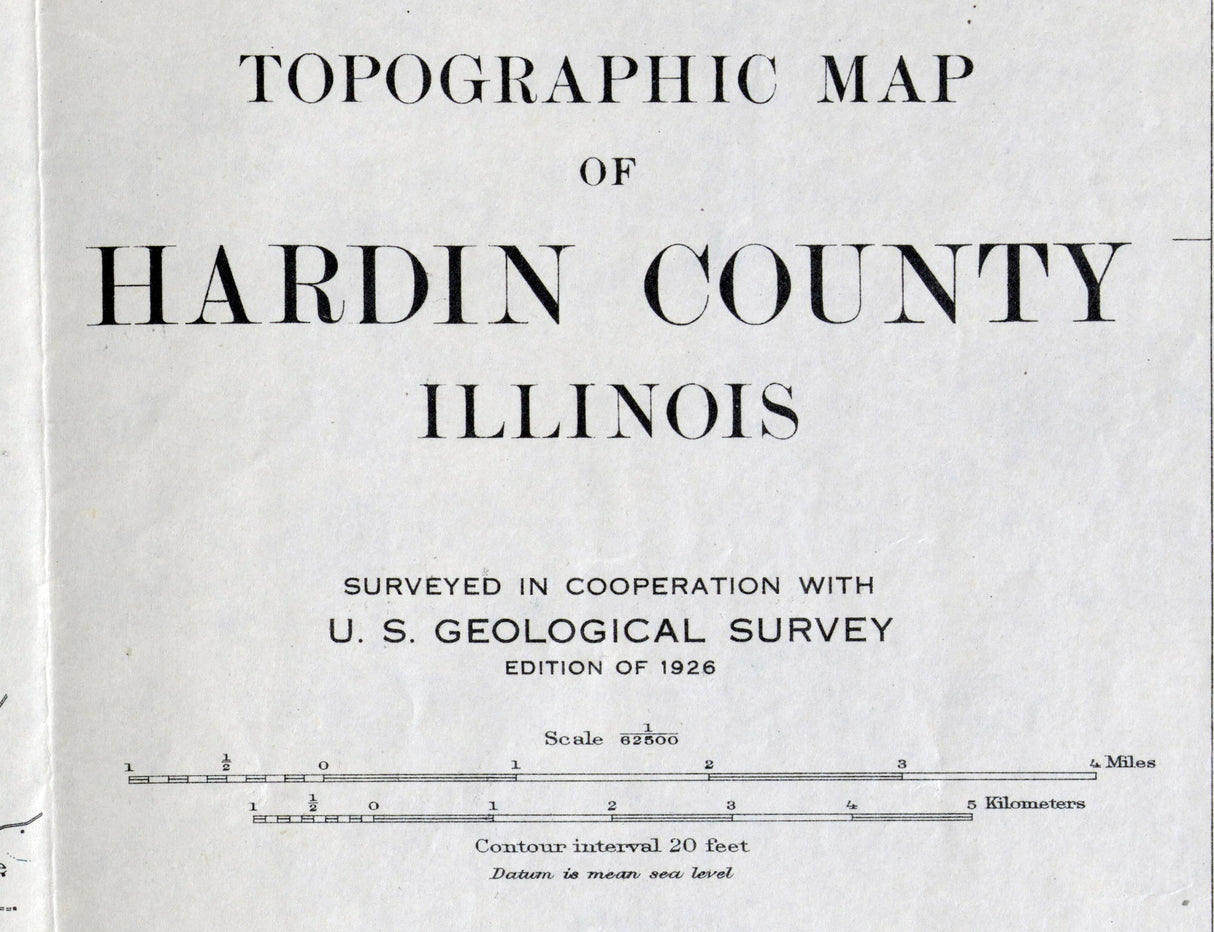 1926 Map of Hardin County Illinois