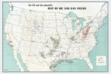 1941 Map of Oil and Gas Fields of the United States