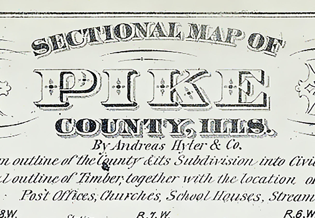 1872 Map of Pike County Illinois